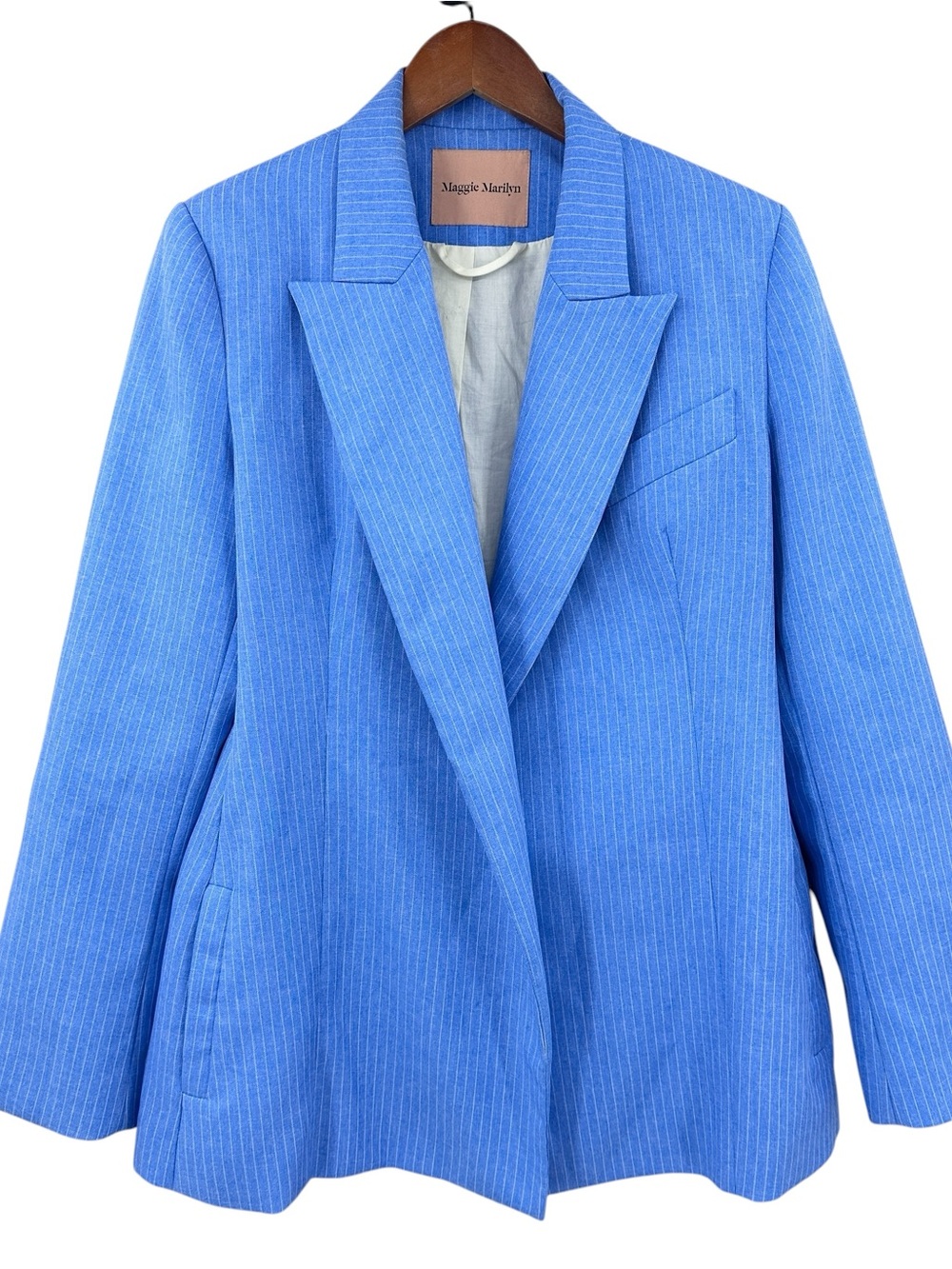 MAGGIE MARILYN Blazer Jacket Striped Blue